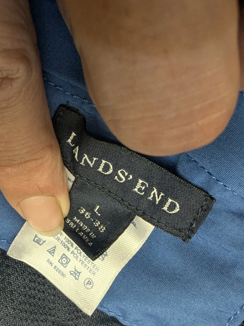 Lands End Cargo Outdoor Hiking Shorts 2 PK Red And Blue Men's L